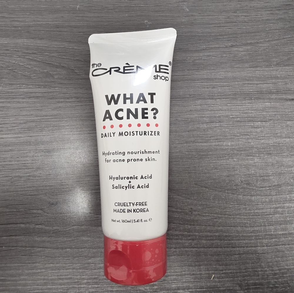 The Crème Shop “What Acne?” Daily Moisturizer – Hyaluronic & Salicylic Acid (5.4